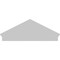 Ekena Millwork Peaked Cap 3 Spoke Architectural PVC Combination Pediment, 48"W x 18-7/8"H x 2-3/4"P (Pitch 6/12) PEDPC048X190PKC03 - alternate 5